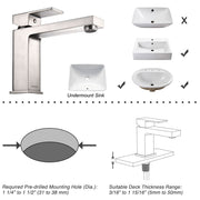 DIY Bathroom Lavatory Faucet Single Handle