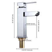 DIY Bathroom Faucet Single-Hole Square 8"H