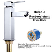 DIY Bathroom Faucet Single-Hole Square 8"H