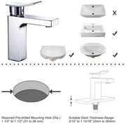 DIY Bathroom Faucet Single-Hole Square 7.5"H