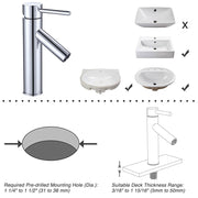 DIY Bathroom Faucet Single-Hole 9"H