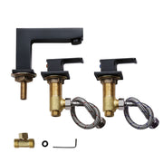 DIY Widespread Bathroom Faucet 3-Hole 2-Handle 4"H