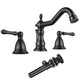 DIY Bathroom Widespread Faucet with Drain 2-Handle 6"H