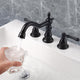 DIY Bathroom Widespread Faucet with Drain 2-Handle 6"H