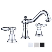 DIY Bathroom Widespread Faucet 2-Handle Hot & Cold 6"H