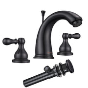 DIY Bathroom Widespread Faucet w/ Popup Drain 2-Handle 4.7"H