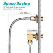 DIY Commercial Faucet Fittings G1/2"(BSP) Male Brass Elbow Kit