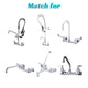 DIY Commercial Faucet Fittings G1/2"(BSP) Male Brass Elbow Kit