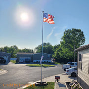 DIY 30 ft Telescoping Flag Pole with Solar Light on Top