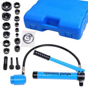 DIY 9-Ton Hydraulic Punch Driver Tool Kit w/ 6 Dies Blue