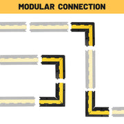 DIY 90° Left/Right Turn Cable Ramp 1-Channel 2" Cord Protector