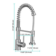 DIY Swivel Spout Pulldown Kitchen Faucet Single Handle Brushed Nickel