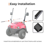 DIY Acrylic Golf Windshield Folding fits Club Car Precedent