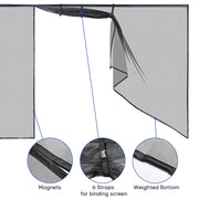 DIY Magnetic Screens for Garage Door Openings 16x7 ft.
