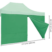 DIY 10x15 Canopy Tent Side with Zipper (15'x7', CPAI-84, UV50+)