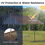 DIY Waterproof Camping Tarp Shelter UV50+ PU3,000mm 15x10ft