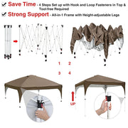 10 x 10 Canopy Pop Up Tent with Vent Rolling Bag Sand Bags