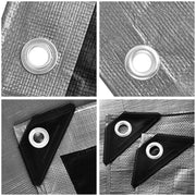 DIY 12x20 ft Heavy-Duty Tarp Shelter Cover Tarpaulin Silver