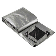 DIY 12x20 ft Heavy-Duty Tarp Shelter Cover Tarpaulin Silver