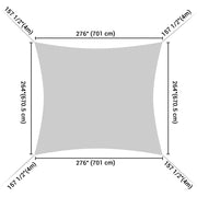 DIY 23' x 22' Rectangle Shade Sail for Patios Pool