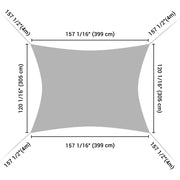 DIY 10x13 Ft Rectangular Sun Shade Canopy For Patio Garden