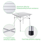 DIY Lightweight Foldable Camping Table 27"x26"