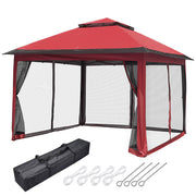 DIY 11'X11' Pop Up Gazebo with Mesh Sides and Carrying Bag