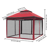 DIY 11'X11' Pop Up Gazebo with Mesh Sides and Carrying Bag