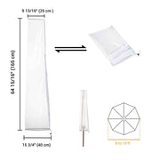 DIY Outdoor Umbrella Cover with Zipper for 10ft Umbrellas, Transparent