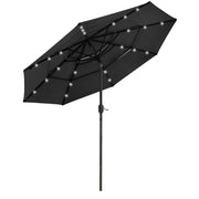 DIY 9 Foot Tilting Patio Umbrella with Light 3-Tiered