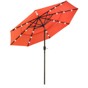 DIY 9 Foot Tilting Patio Umbrella with Light 3-Tiered