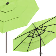 DIY 9 Foot Tilting Patio Umbrella with Light 3-Tiered