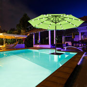 DIY 9 Foot Tilting Patio Umbrella with Light 3-Tiered