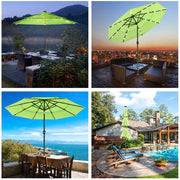DIY 9 Foot Tilting Patio Umbrella with Light 3-Tiered