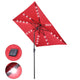 DIY 9 ft Lighted Patio Umbrella Square Solar Umbrella Tilt 8-Rib