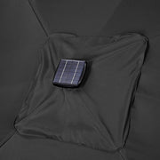 DIY 9 ft Lighted Patio Umbrella Square Solar Umbrella Tilt 8-Rib