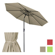 DIY 10 ft Tilting Outdoor Patio Umbrella 220g Yarn-dyed Canopy UV50+