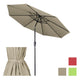 DIY 10 ft Tilting Outdoor Patio Umbrella 220g Yarn-dyed Canopy UV50+