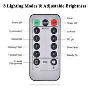 DIY Outdoor Umbrella Lights Battery Operated 7-9ft 6-Rib