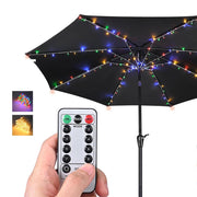 DIY Outdoor Umbrella Lights Battery Operated 9-10ft 8-Rib
