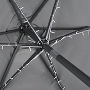 DIY Outdoor Umbrella Lights Battery Operated 7-9ft 6-Rib