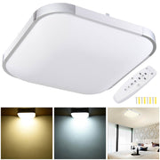 Kitchen Ceiling Light Dimmable Square Flush Mount Remote 36W 15in