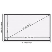 DIY Projector Screen Movie TV Home Theater Matte White 72"-120" 16:9