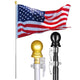 6.5 ft Aluminum Telescoping Flagpole Kit with US Flag