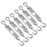 DIY Cable Railing Hardware M6 Hook & Eye Turnbuckle 6ct/Pack