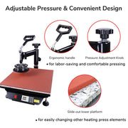 DIY 5in1 15x15 Heat Press Transfer Sublimation Machine T-shirt Mug