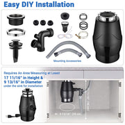 DIY Kitchen Disposal Garbage Home Waste Disposer 1 HP