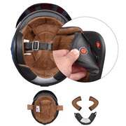 DIY DOT Open Face Motorcycle Helmet American Flag with Visor