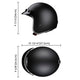 DIY 3/4 Open Face Motorcycle Helmet DOT Matte Black S-XXL