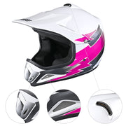 AHR Youth Dirt Bike Helmet H-VEN12 DOT Pink